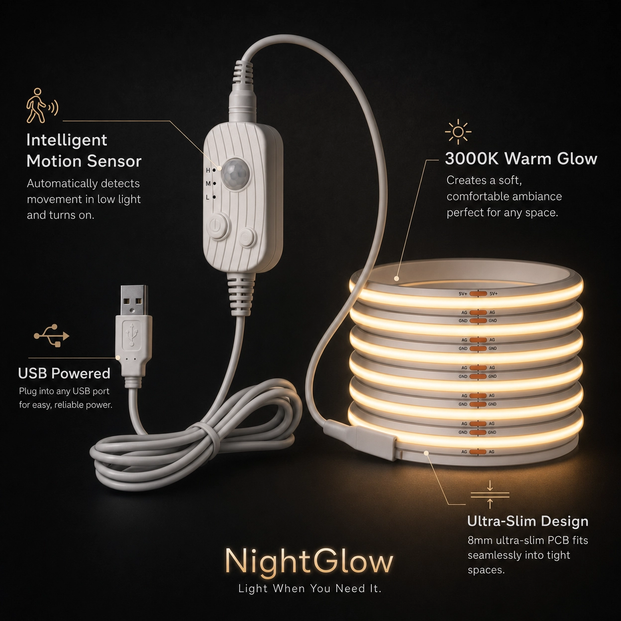 NightGlow Motion Sensor Light