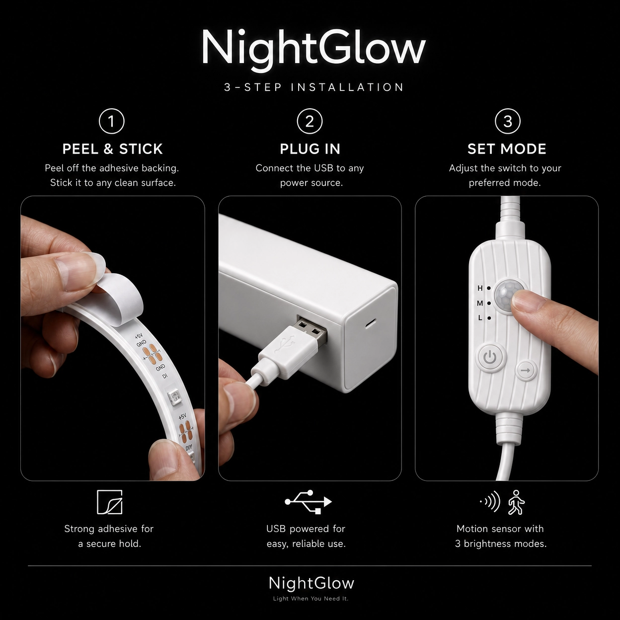 NightGlow Motion Sensor Light