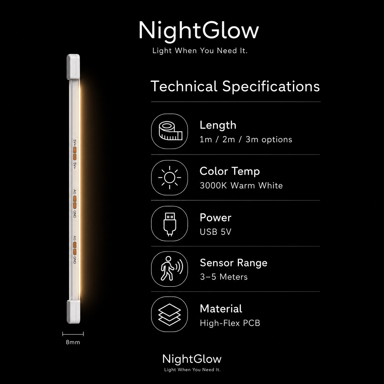 NightGlow Motion Sensor Light